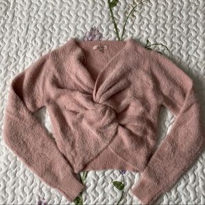 Twisted front sweater